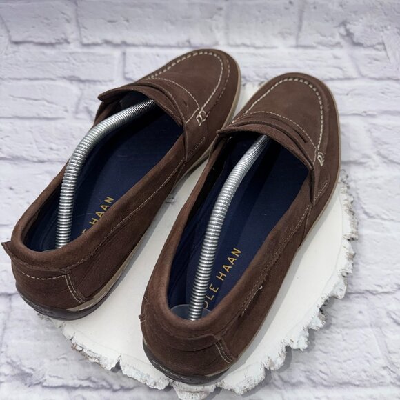 Cole Haan Mens Size 11 Grand.OS Brown Pinch Maine Classic Penny Loafers - Picture 4 of 11